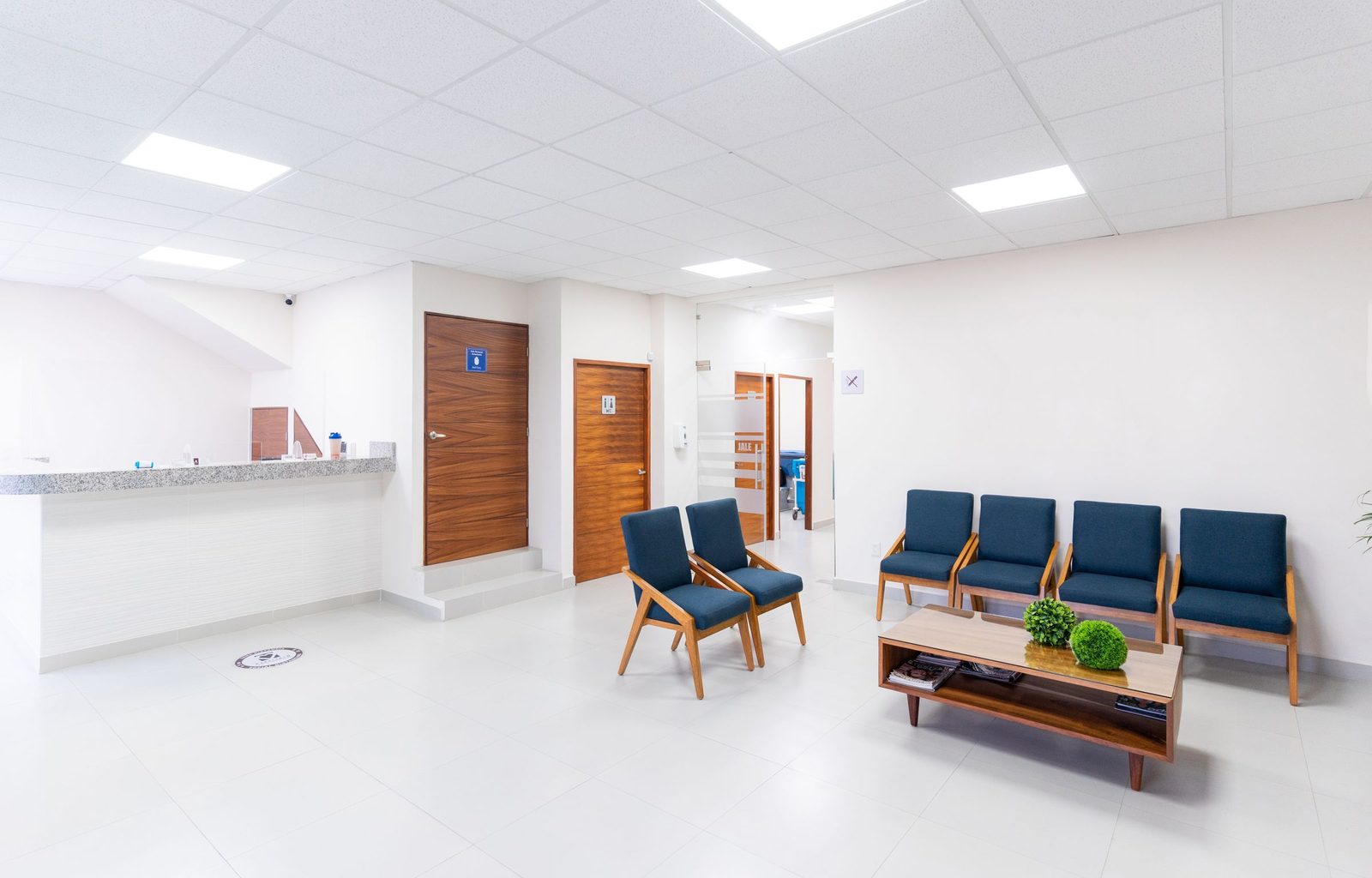 The Magnolia Family Health waiting area, with natural light and open seating